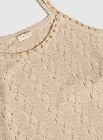 Beaded Sleeveless Sweater