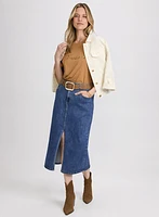 Jupe midi en denim