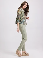 Floral Reversible Slim-Leg Jeans