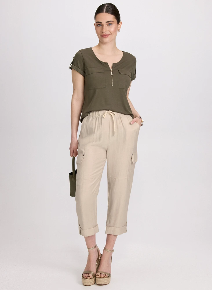 Capri cargo en lin extensible