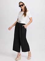 Textured Pull-On Culottes