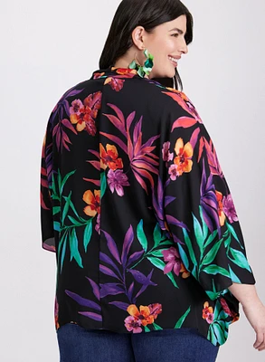 Joseph Ribkoff - Tropical Print Poncho Blouse