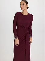 Robe à effet drapé