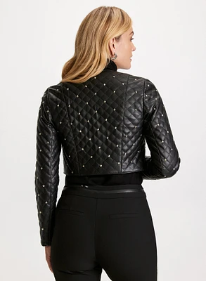 Studded Vegan Leather Jacket