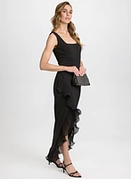 Robe à ourlet volanté