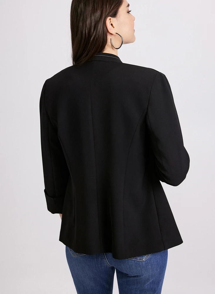 Twill Collarless Jacket