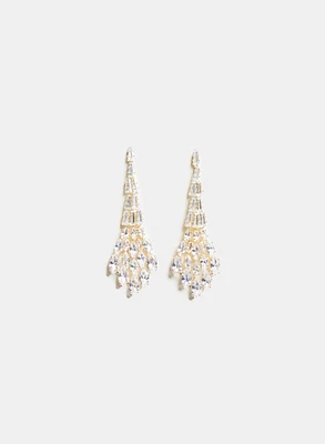 Cubic Zirconia Chandelier Earrings