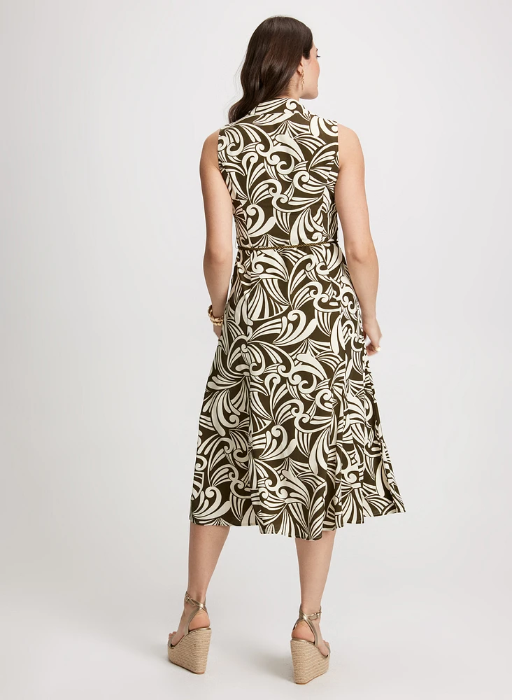 Robe de jour à motif géométrique