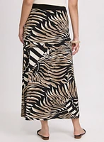 Jupe maxi à motif abstrait