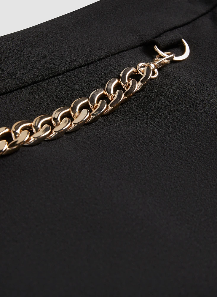 Chain Detail Pencil Skirt