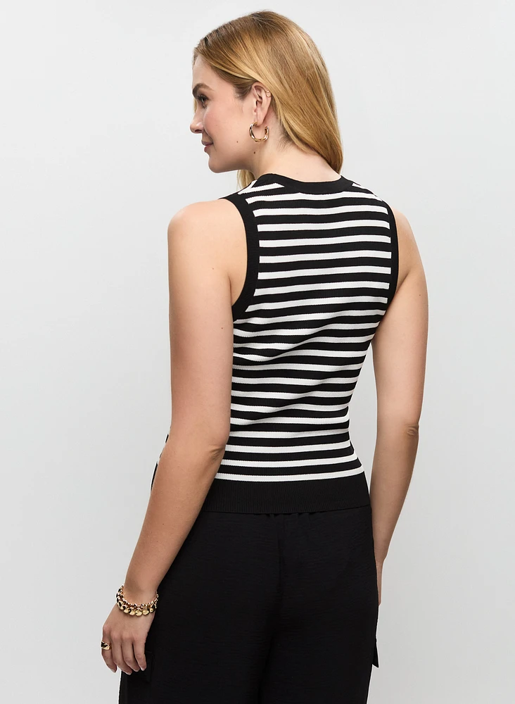 Sleeveless Striped Top