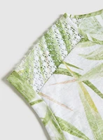 T-shirt tropical à détail en crochet