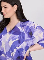 Blouse à motif feuilles