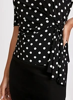 Side-Tie Polka Dot Top