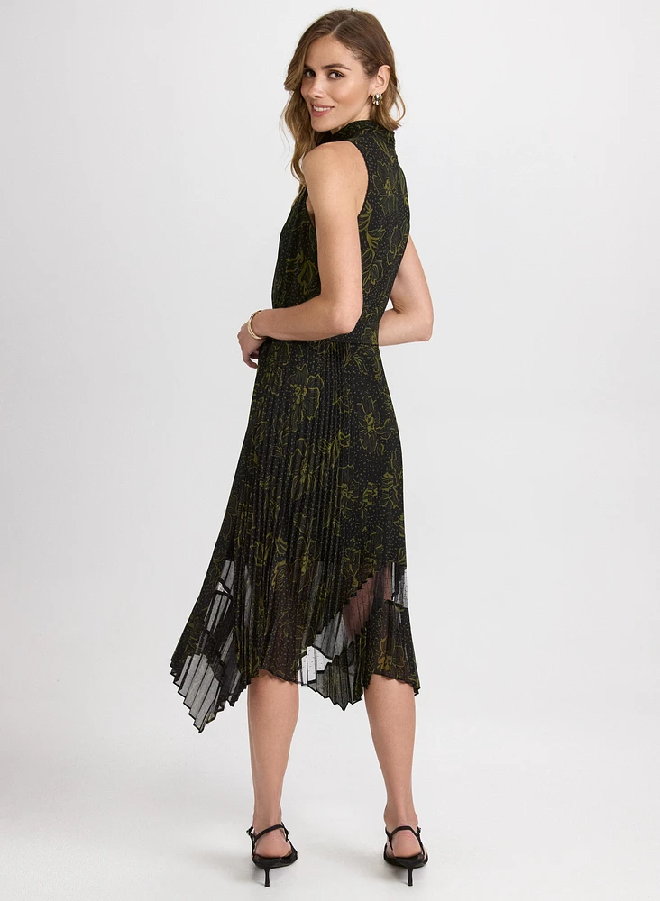 Floral Mock Neck Dress