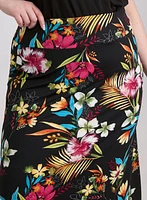 Jupe florale en jersey
