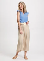 Cap Sleeve T-Shirt & Drawstring Waist Skirt