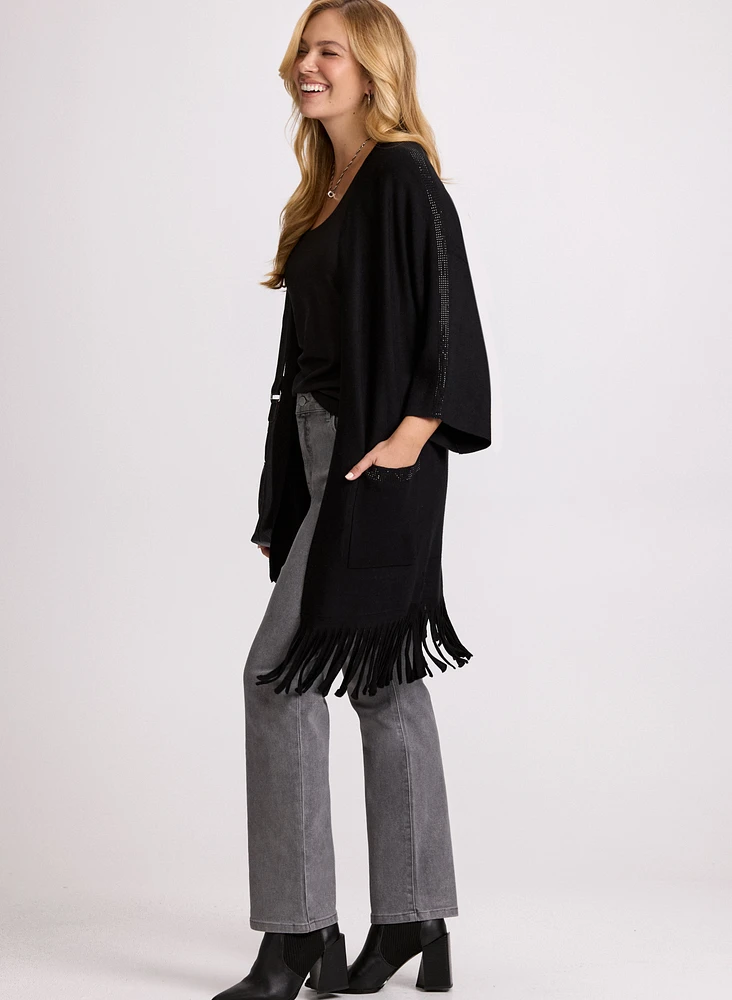 Fringe Hem Cardigan