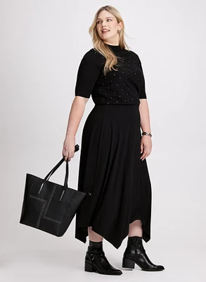 Square Hem Maxi Skirt