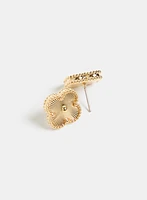 Textured Clover Earrings