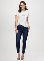 Embellished Slogan Tee