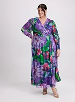Robe maxi à motif floral abstrait