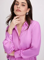 Long Sleeve Satin Blouse