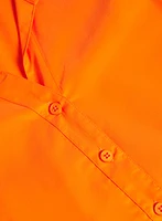 Cotton-Blend Puff-Sleeve Blouse