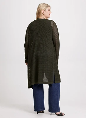 Long Open Front Cardigan