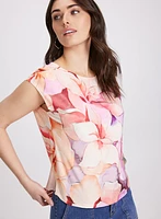 Floral Cap Sleeve Top