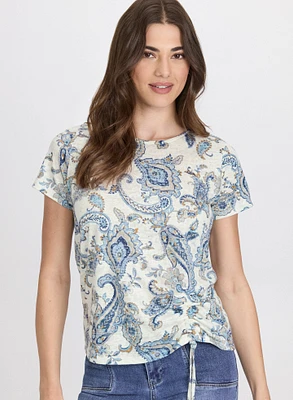 T-shirt à motif paisley