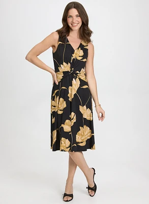 Robe florale à effet torsadé
