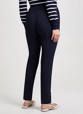 Slim Pull-On Ankle Pants