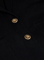 Lapel Collar Button-Up Cardigan