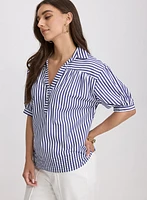 Blouse en coton rayée