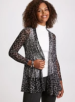 Cheetah Print Mesh Layering Top