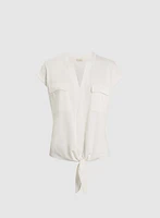 Flap Pocket Detail Top