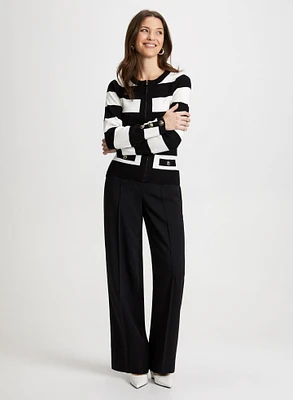 Cardigan zippé et pantalon coupe Olivia