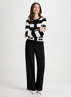 Zip-Up Cardigan & Olivia Wide-Leg Pants