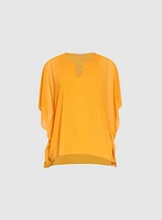 Ring Detail Chiffon Blouse
