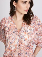 Blouse paisley boutonnée