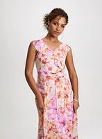 Floral Chiffon Maxi Dress