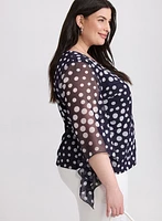 Mesh Polka Dot Top