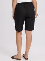 Linen-Blend Bermuda Shorts