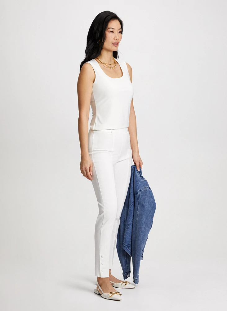 Slim Pull-On Ankle Pants