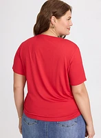 Drawstring Hem T-Shirt