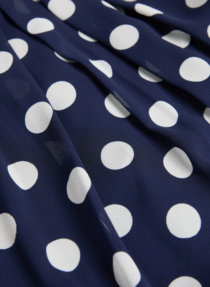 Polka Dot Chiffon Dress