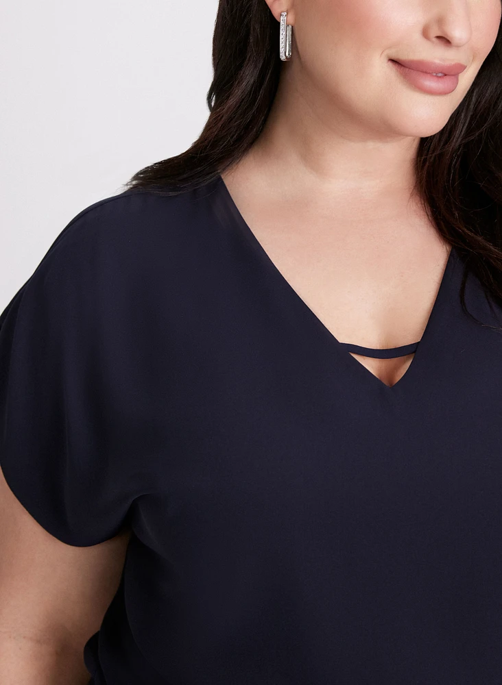 Joseph Ribkoff - Asymmetric Hem Blouse