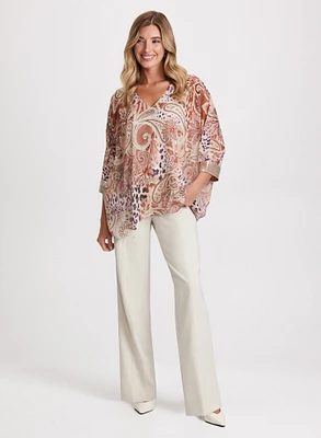 Blouse paisley et pantalon à jambe large