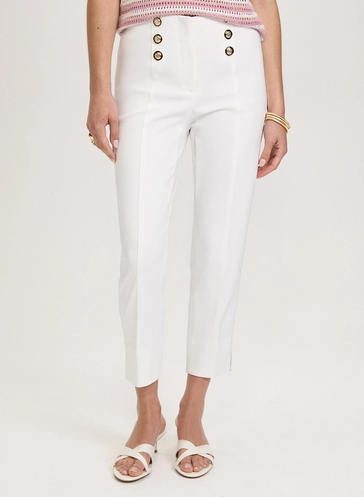 Pantalon Emma étroit à boutons